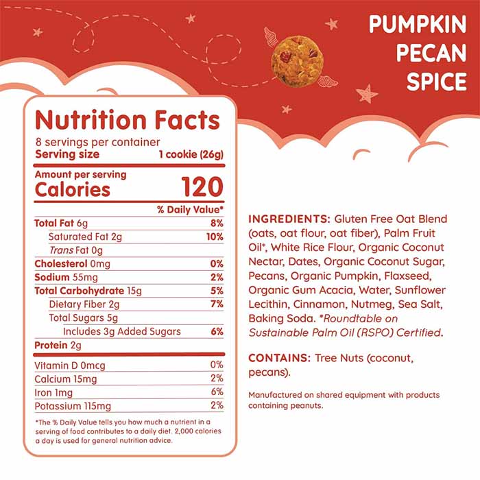 Maxine's Heavenly - Pumpkin Pecan Spice Cookies, 7.2oz - back