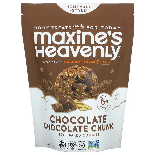 Maxine's Heavenly, Soft-Baked Cookies, Chocolate Chocolate Chunk, 7.2 oz
 | Pack of 8 - PlantX US