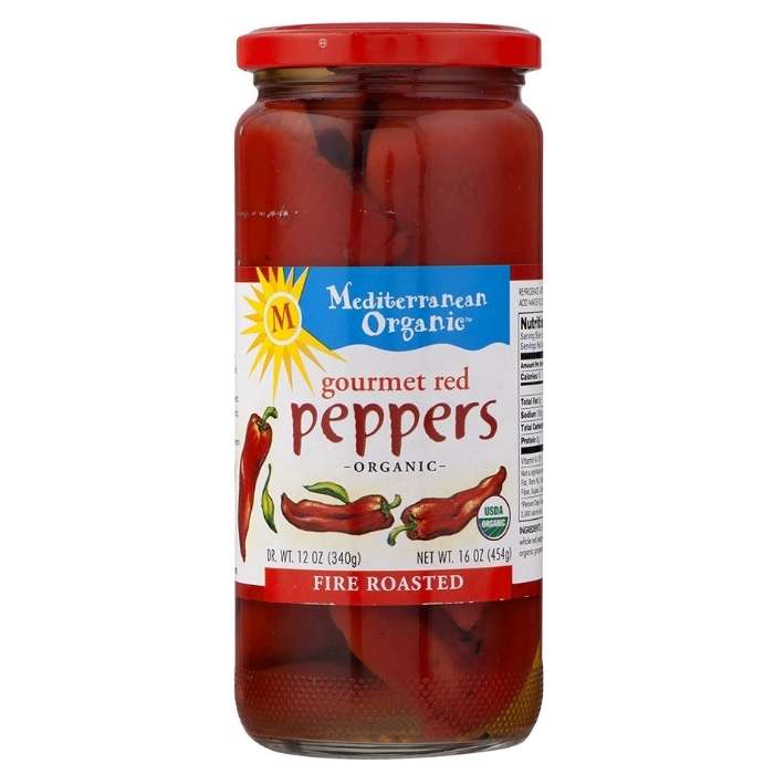 Mediterranean Organic - Fire Roasted Gourmet Red Peppers, 16oz - front