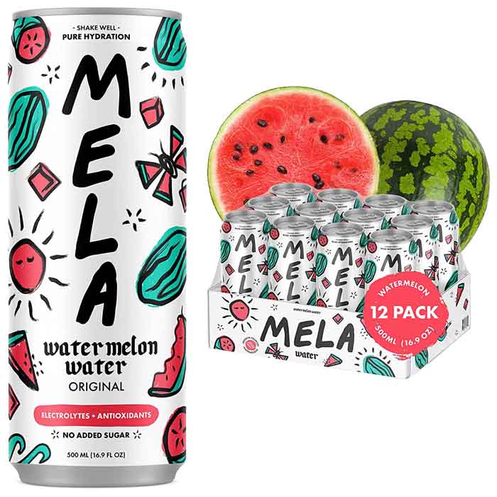 Mela Water - Watermelon Water - Original (12-Pack), 11 fl oz 