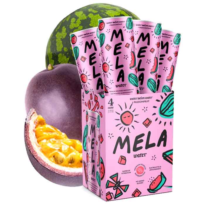 Mela Water - Watermelon Water - With Passion Fruit (12-Pack), 11 fl oz 