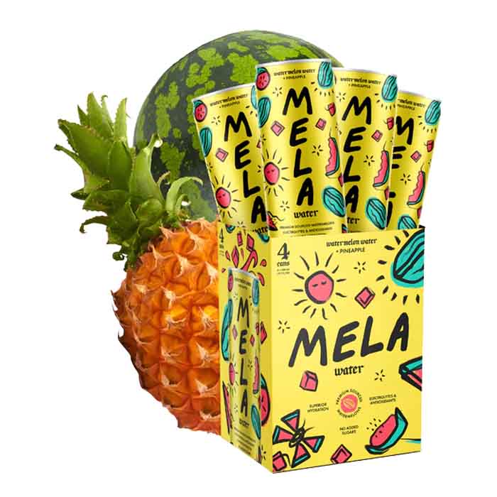 Mela Water - Watermelon Water - With Pineapple (12-Pack), 11 fl oz 