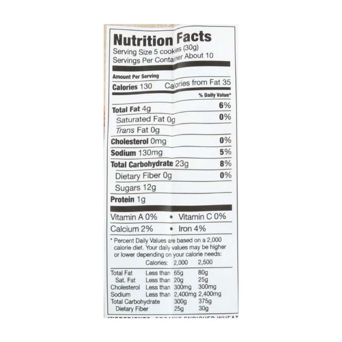 Mi-Del - Swedish Style Ginger Snaps, 10oz - Nutrition Facts