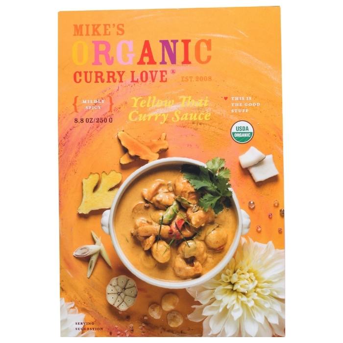 Mike's Organic Curry Love - Thai Curry Sauce Yellow, 8.8oz - front