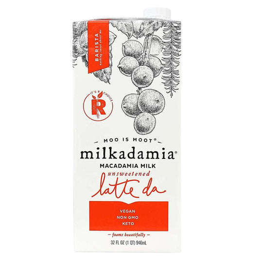 Milkadamia - Macadamia Milk - Unsweetened, 32fo (Pack of 6)