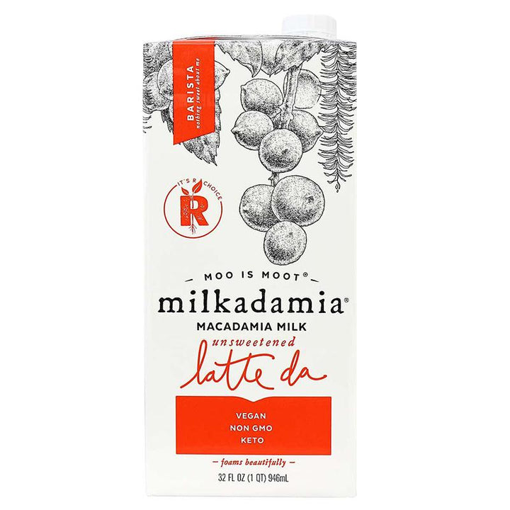 Milkadamia Macadamia Milk Barista Latte Unsweetened, 32 oz