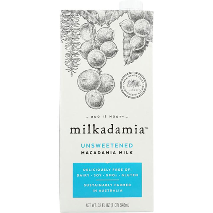 Milkadamia Macadamia Milk Unsweetened, 32 oz