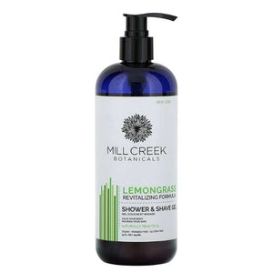 Mill Creek Botanicals - Shower & Shave Gel Lemongrass, 14 fl oz | Pack of 3