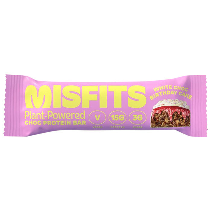 Misfits - Vegan Protein Bars Birthday cake, 1.6oz 