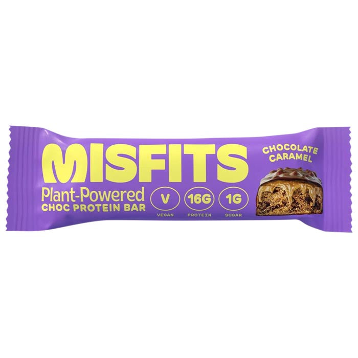 Misfits - Vegan Protein Bars Chocolate Caramel, 1.6oz