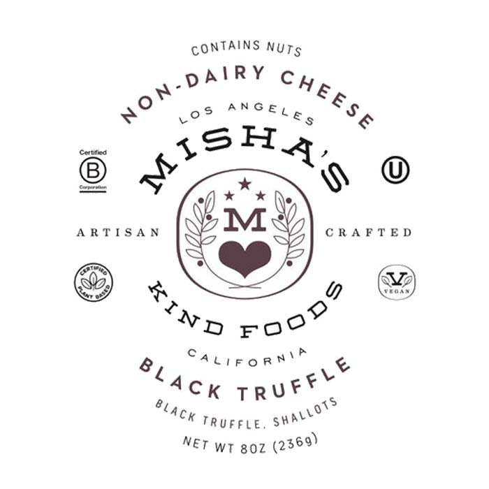 Misha's Kind Foods - Non-Dairy Cheese - Black Truffle, 8oz