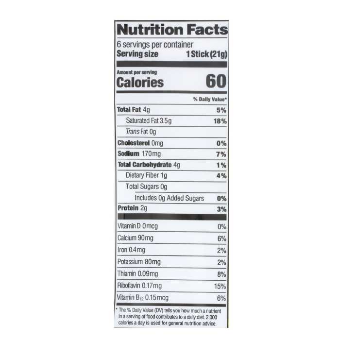 Miyoko's Creamery Vegan Cheddar Cheese Sticks, 4.5oz PlantX US