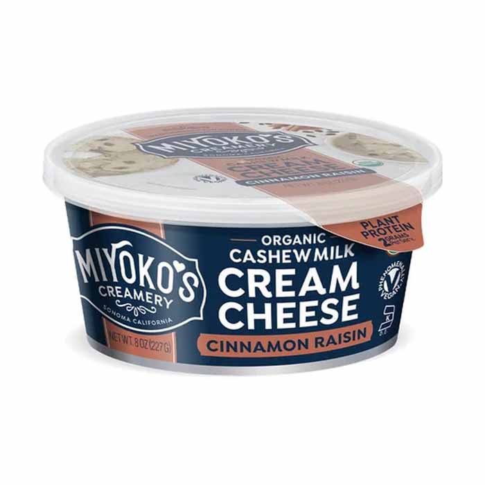 Miyoko's - Organic Cultured Vegan Cream Cheeses - Cinnamon Raisin, 8oz