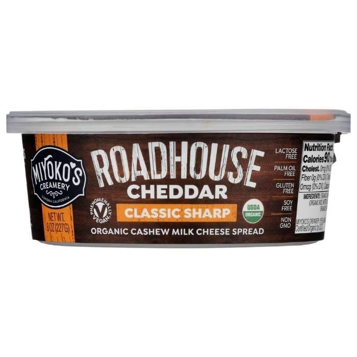 Miyoko's - Cheers To Cheddah Vegan Roadhouse Cheese Spread, 8oz- Front