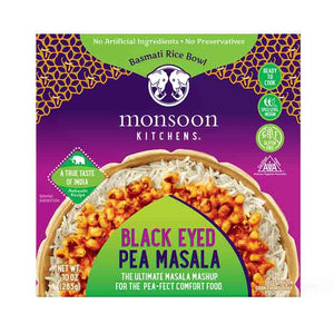 Monsoon Kitchens - Bowl Black Pea Masala Rice, 10oz | Pack of 6