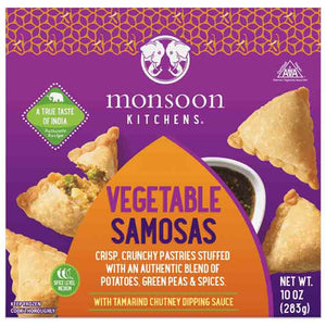 Monsoon Kitchens - Samosa Vegetable, 10oz | Pack of 6