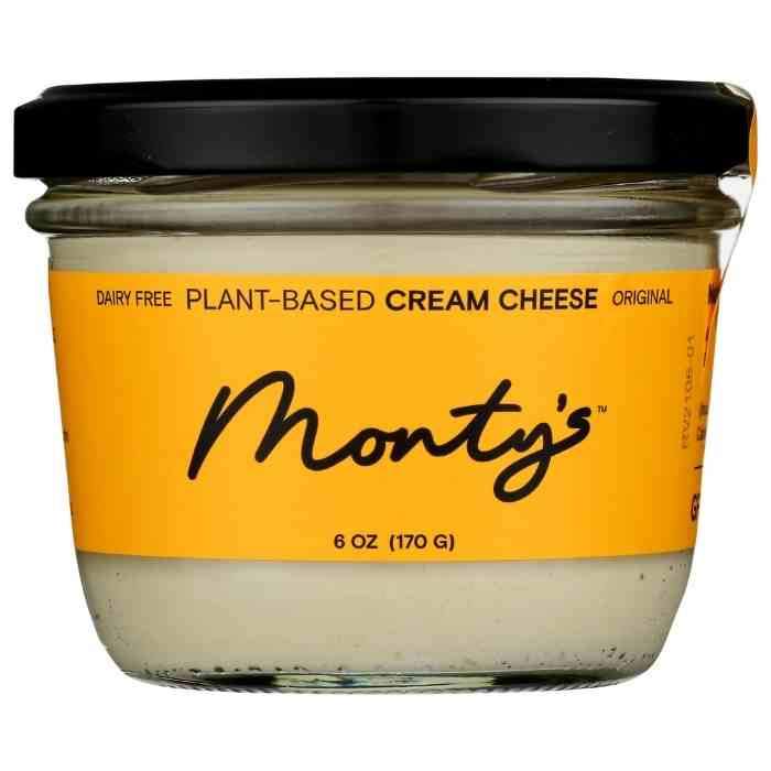 Monty's - Original Cream Cheese , 6oz | Assorted Flavors - front