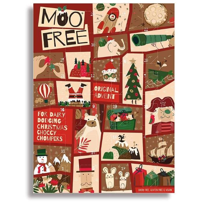 Moo Free - Milk Chocolate Advent Calendar, 70g - front