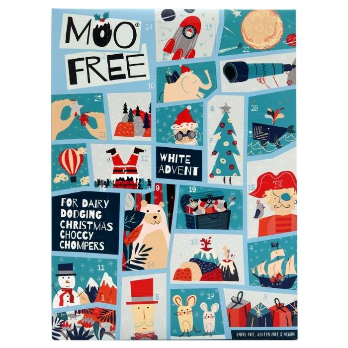 Moo Free White Chocolate Advent Calendar, 2.5oz PlantX US
