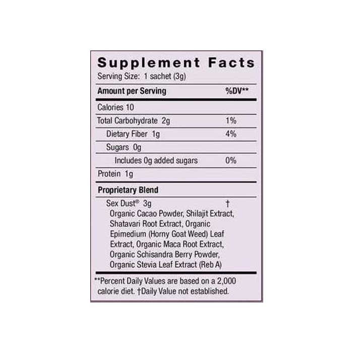 Moon Juice - Single Sachets Adaptogens for Everything - Sex Dust Adaptogens for Healthy Hormonal Balance, 0.11oz - back