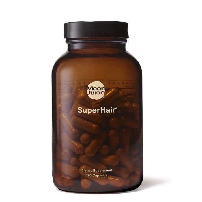 Moon Juice - SuperHair: Vegan Hair Supplement & Multivitamin, 120 Capsules - front