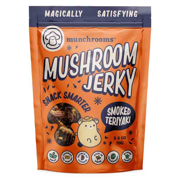 Munchrooms - Mushroom Jerky - Smoked Teriyaki, 2.5oz