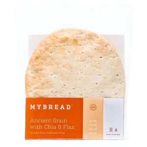 Mybread - Pita Chia Flax Gluten Free, 13.9oz | Pack of 6