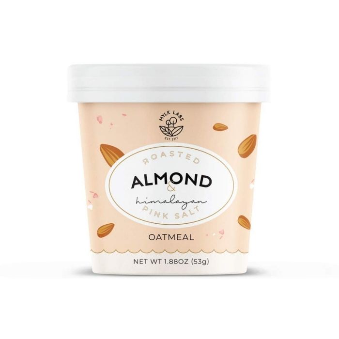 Mylk Labs - Oatmeal Cups, 1.88oz Roasted Almond & Himalayn Pink Salt - front