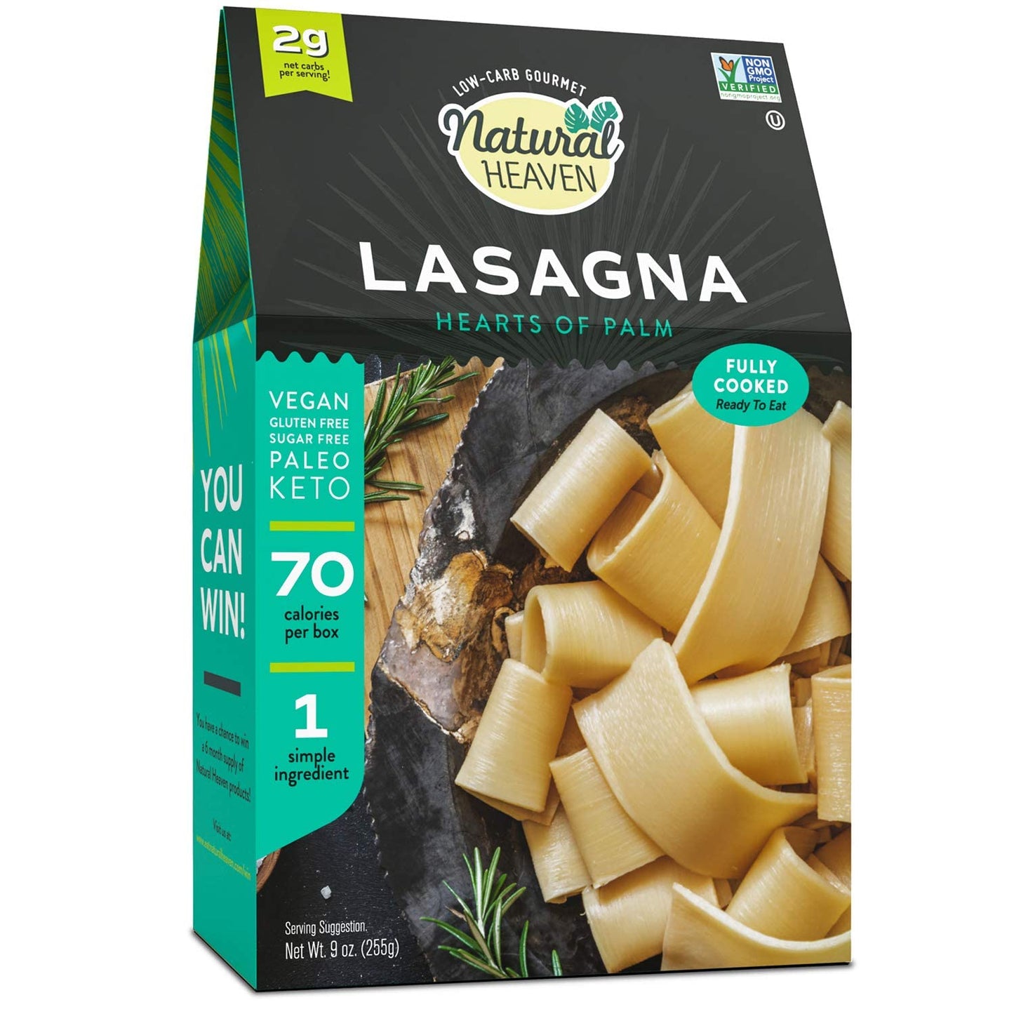 NATURAL HEAVEN Hearts of Palm Lasagna, 9 Oz
 | Pack of 6 - PlantX US