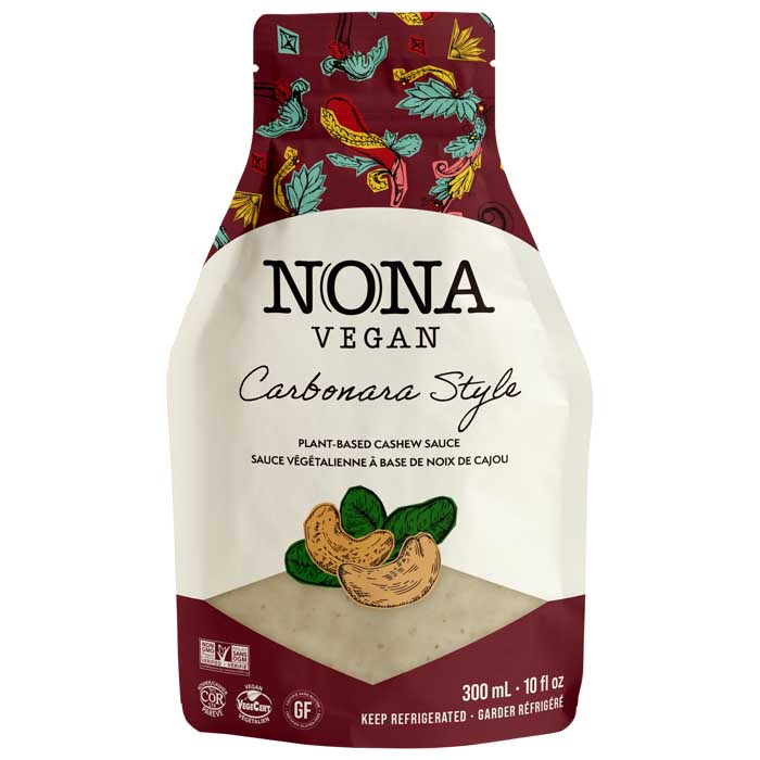 NONA Vegan - Plant-Based Italian Sauces - Carbonara Style Sauce, 10 fl oz