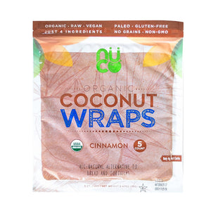Nuco - Organic Coconut Wraps, Cinnamon, 5 Wraps | Pack of 12