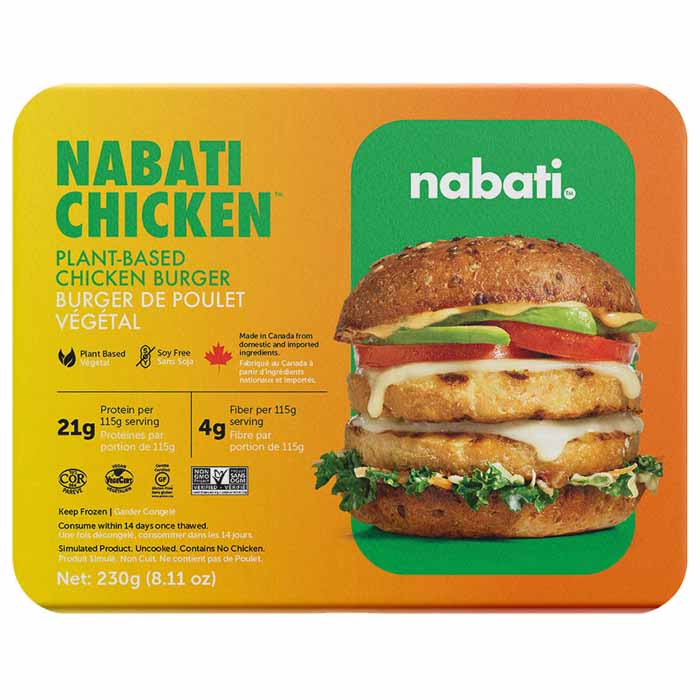 Nabati - Plant-Based Chicken Burger, 8.11oz - front