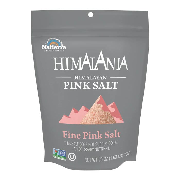 Natierra - Himalania Pink Salt - Refill Bag - Fine, 26oz