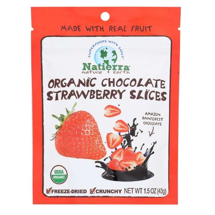 Natierra - Organic Freeze-Dried Chocolate-Covered Fruit Strawberry Slices