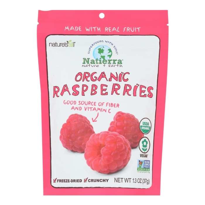 Natierra - Organic Freeze-Dried Fruit - Raspberries
