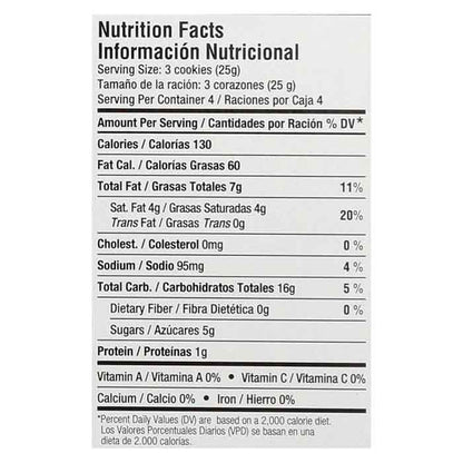 Natural Nectar - Organic Palmiers Pastries , 3.5oz - back