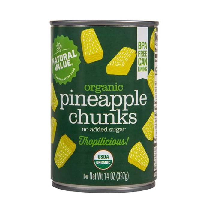 Natural Value - Organic Pineapple - Chunks, 14oz