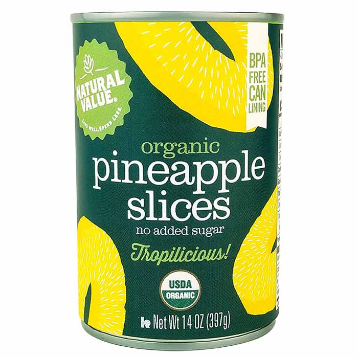 Natural Value - Organic Pineapple - Slices, 14oz