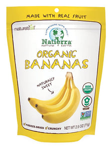 Nature's All Foods - Natierra Organic Freeze-Dried Bananas - 2.5 oz | Pack of 12