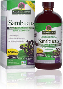 Nature's Answer, Sambucus, Black Elderberry, 12,000 mg, 16 fl oz