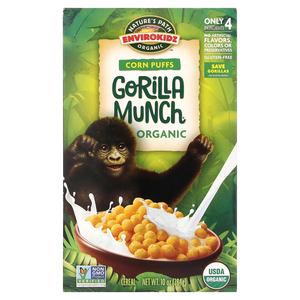 Nature's Path, EnviroKidz, Organic Corn Puffs Gorilla Munch Cereal, 10 oz
 | Pack of 12