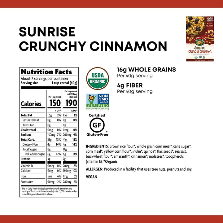 Nature's Path-Cereal Crunchy Cinnamon, 10.6 oz