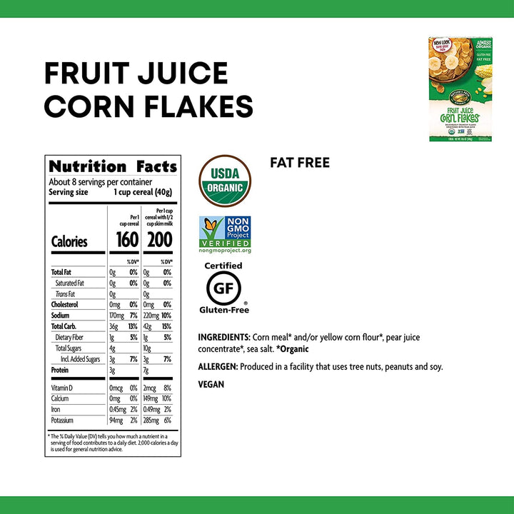 Nature's Path-Cereal Fruit Juice Corn Flakes, 10.6 oz
