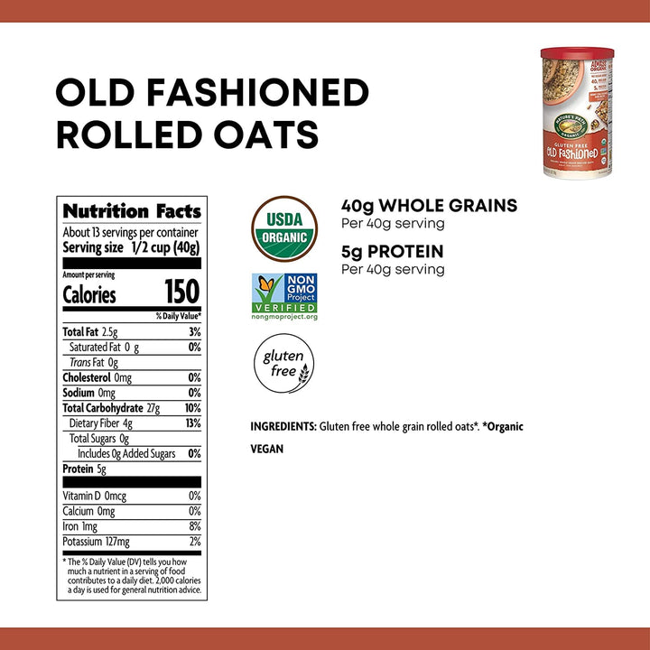 Nature's Path-Gluten Free Old Fashioned Oats, 18 oz