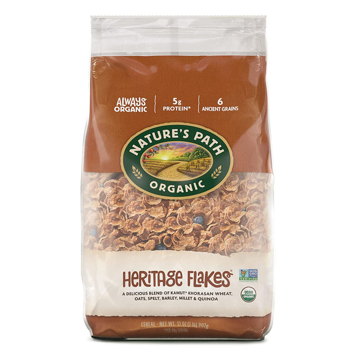 Natures Path Organic Heritage Flake Cereal, 32 oz
 | Pack of 6 - PlantX US