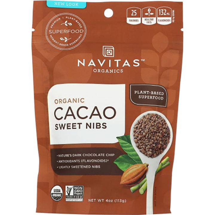 Navitas Cacao Sweet Nibs, 4 oz