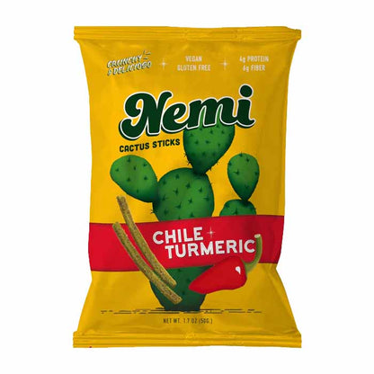 Nemi Snacks - Cactus Sticks ,1.7oz , Chili Turmeric