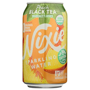 Nixie - Peach Black Tea Sparkling Water, 12oz | Pack of 8