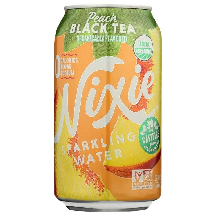 Nixie Sparkling Water - Peach Black Tea, 8-Pack - front