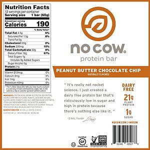 No Cow Bar-Peanut Butter Chocolate Chip Bar